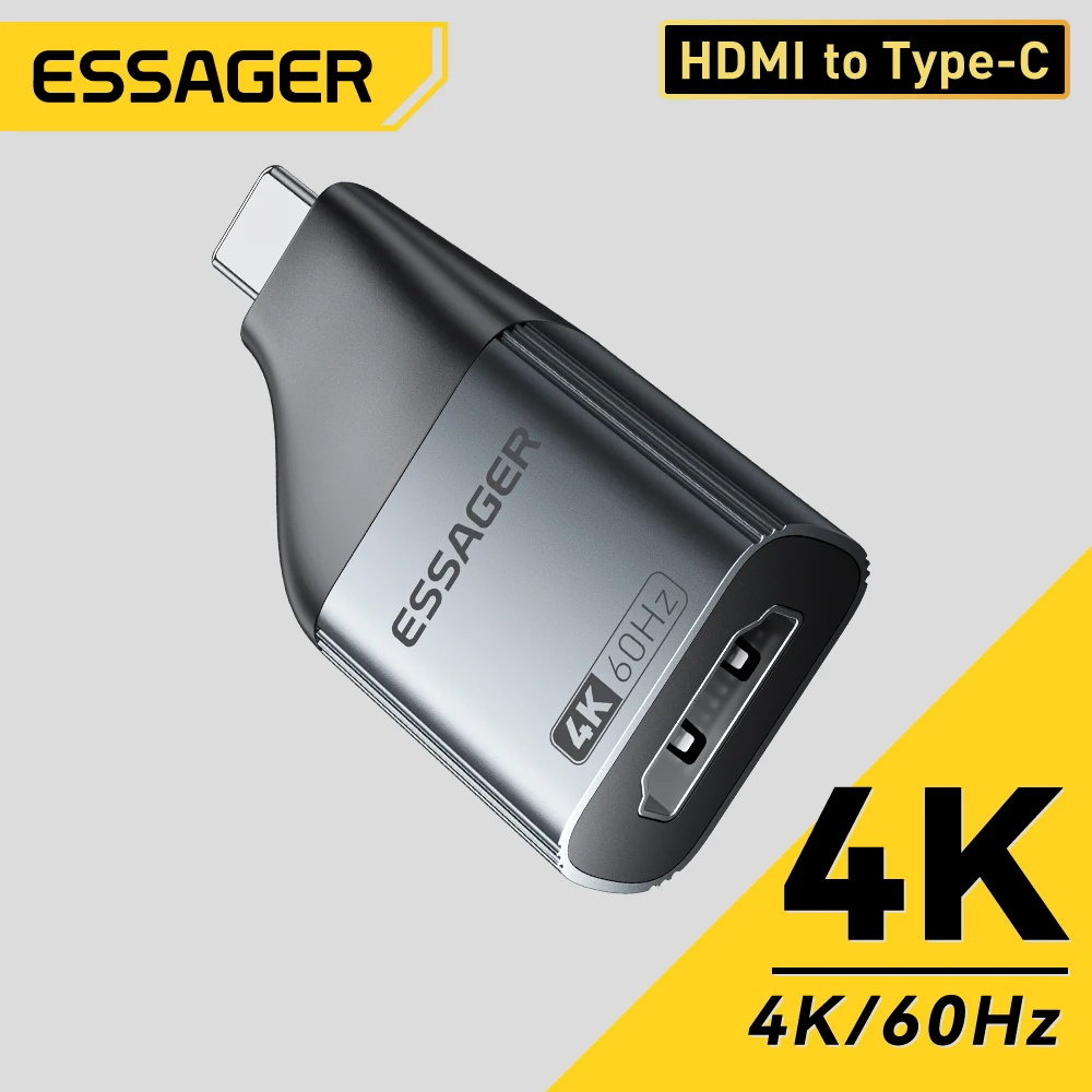 USB Type-C Adapter Essager to HDMI DP VGA Mini DP 4K@120Hz 8K@60Hz HD Video Transmission Converter for MacBook TV Box PC Laptop