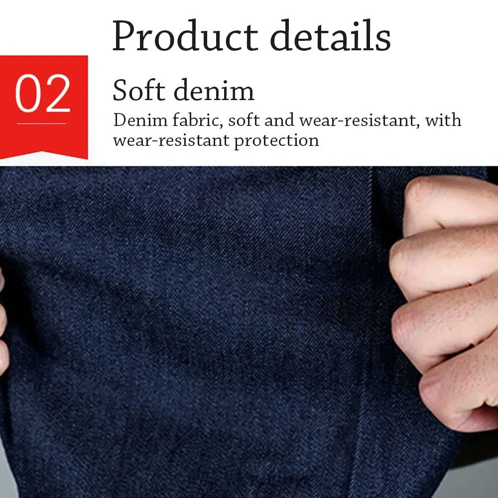 Thickened Arm Protective Sleeves Antifouling Wear Resistant Denim Lengthen Cuff Heat Protection Dark Blue Welding Work Sleevelet