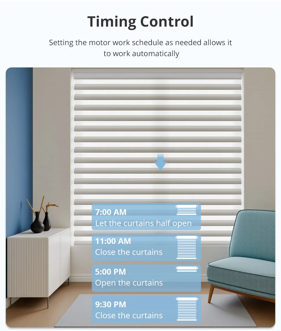 Matter Over WiFi Smart Blinds Motor for Roman Shade Honeycomb Shade Pleated Blin