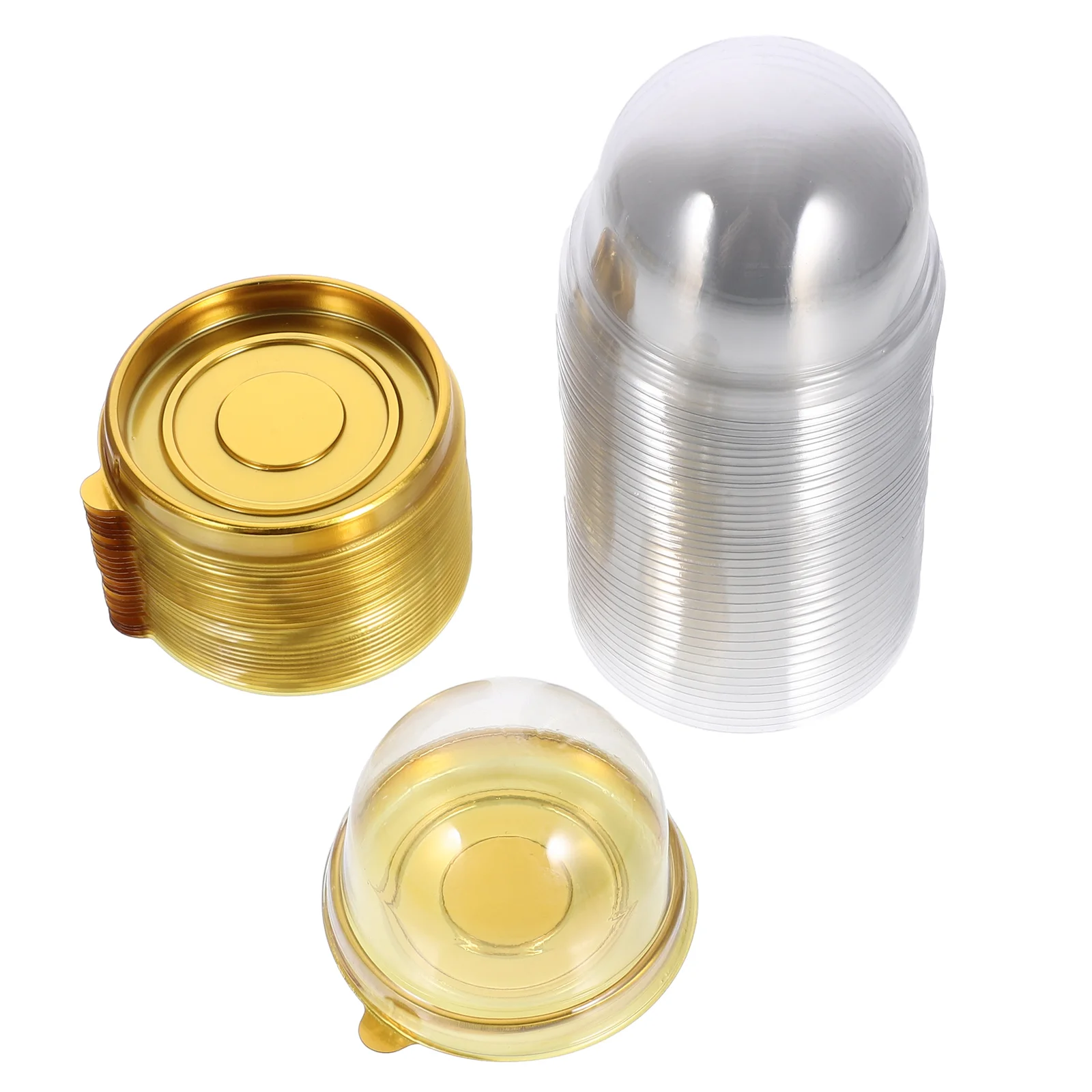 

50pcs Small Cupcake Container Baking Cake Box Muffin Box Single Pastry Moon Cake Holders