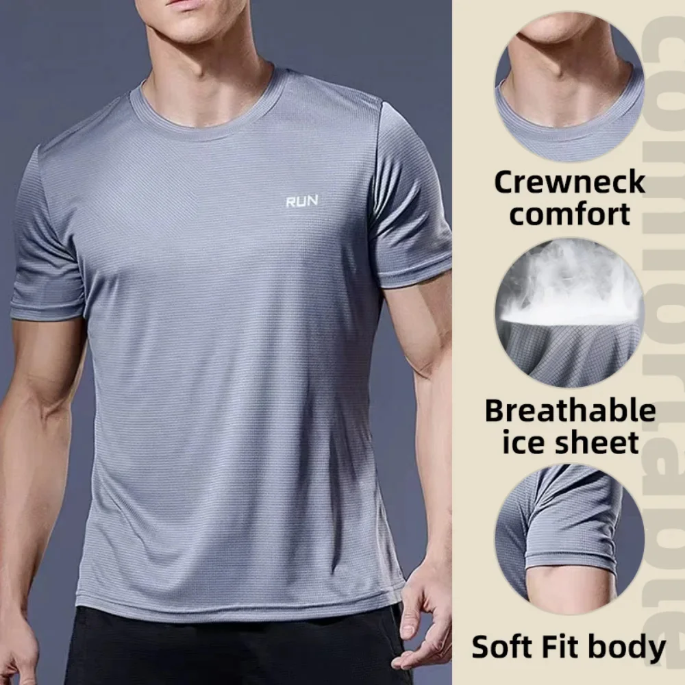 Men Undershirt T-Shirt Quick Dry T-shirt lightweight Underwear Running Breathable Fitness Shirt Ice Silky Gym Football Jerseys mens undershirt