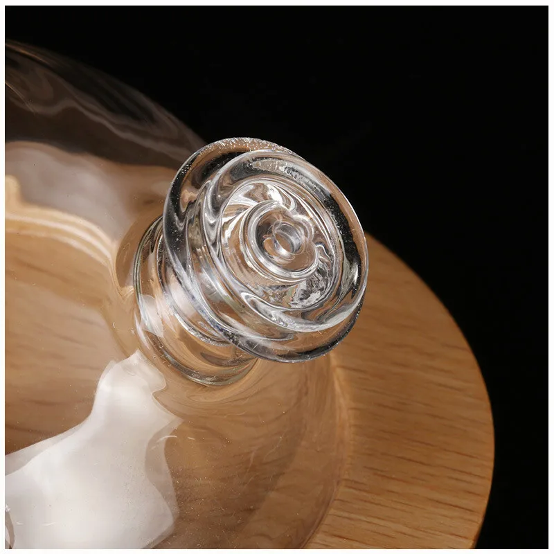 Wooden Glass Aroma Diffuser Waterless Essential Oil Nebuliser_voghion.com