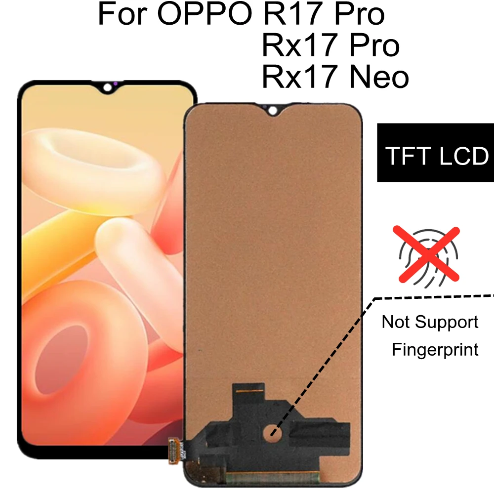 

Сенсорный ЖК-дисплей OPPO R17 Neo, 6,41 дюйма, запасной аксессуар для OPPO R17 PRO cph1893, без отпечатков пальцев