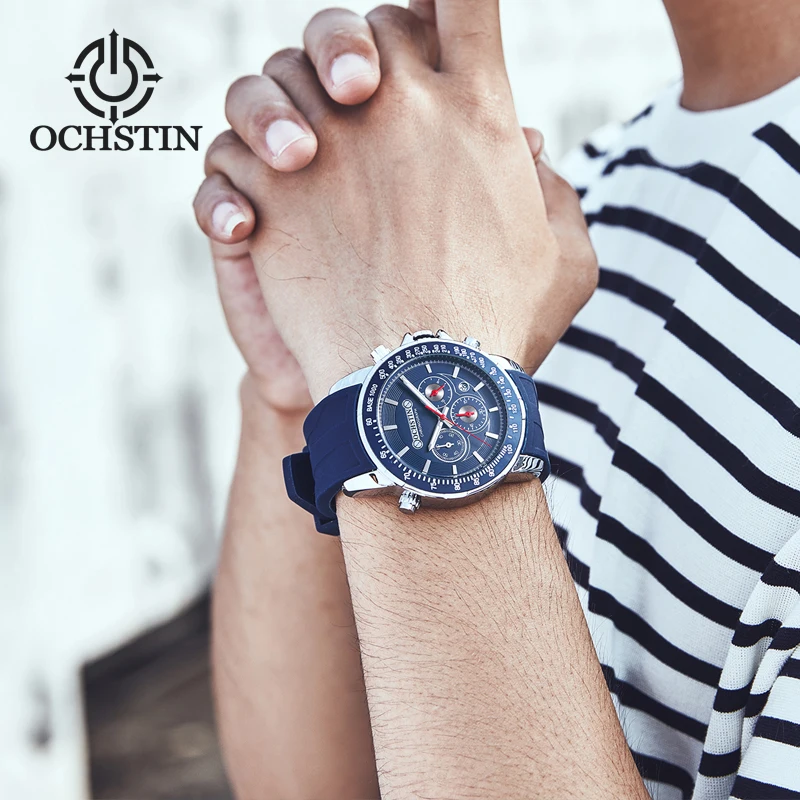 OCHSTI Hot 2024 Navigator Series Leisure Fashion Multi functional Quartz Movement Waterproof Watch Men's Quartz Watch