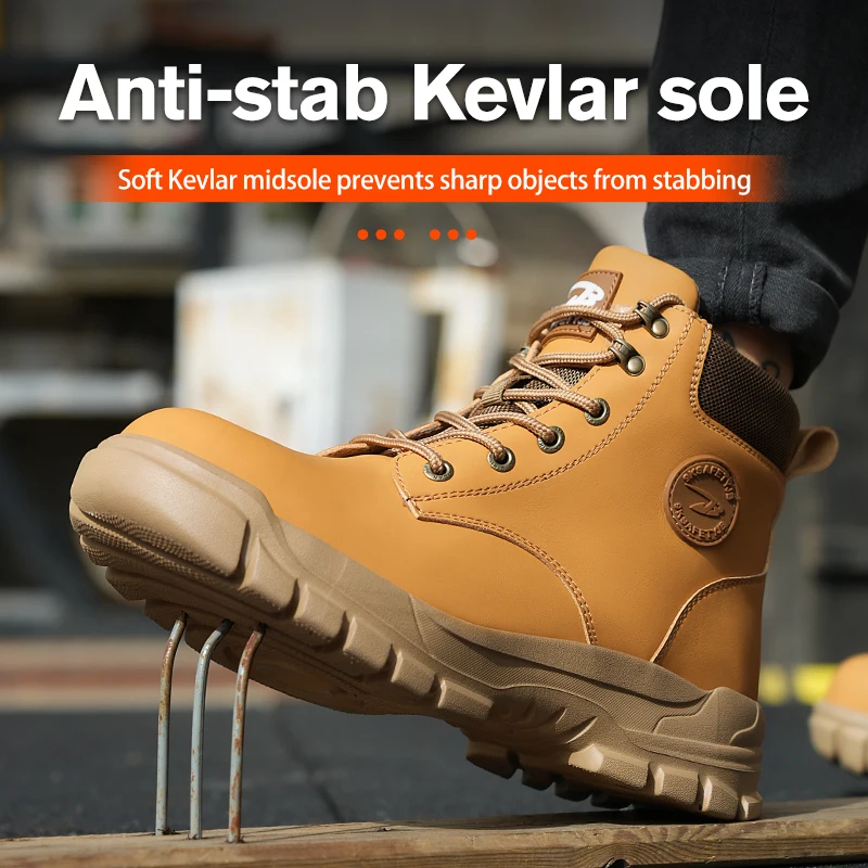 Men Safety Boots With Steel Toe Cap Anti-smash Work Safety Shoes Indestructible Work Boots Waterproof Hiking Protective Boots BEST SELLERS Men Safety Boots With Steel Toe Cap Anti-smash Work Safety Shoes Indestructible Work Boots Waterproof Hiking Protective Boots BEST SELLERS
