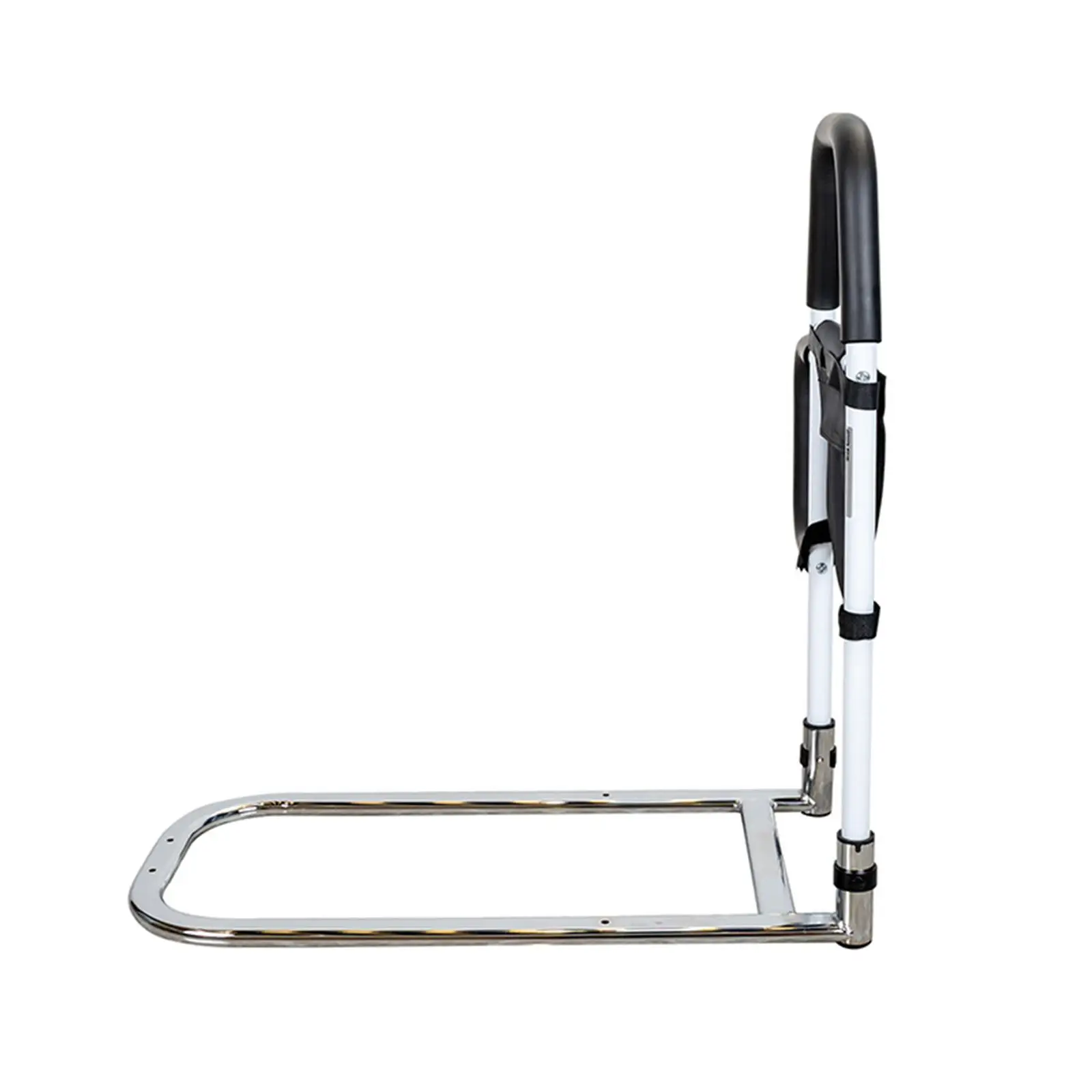 Elderly Adults Bed Rails with Dual Handles Easily Install Carbon Steel Material Sturdy 150kg Load Bearing with Storage Pocket 6