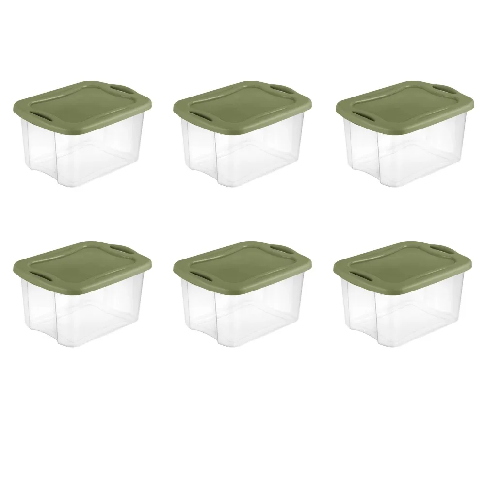 Boxes for Storage Containers Free Shipping Plastic Storage Box Organizer 40  Qt. EZ Carry Plastic Clear/Sage Legume Set of 6 Home - AliExpress