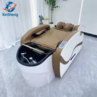 XinSheng professionnel électrique lit de Massage tête SPA Salon Table de Massage lavage des cheveux Fumigation lits Salon de coiffure meubles intelligents 2