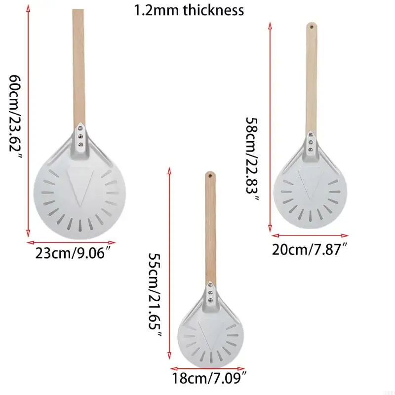 E8BD Pizza Turning Peel for Homemade Pizza Gifts for Family Non-slip Durable Kitchen
