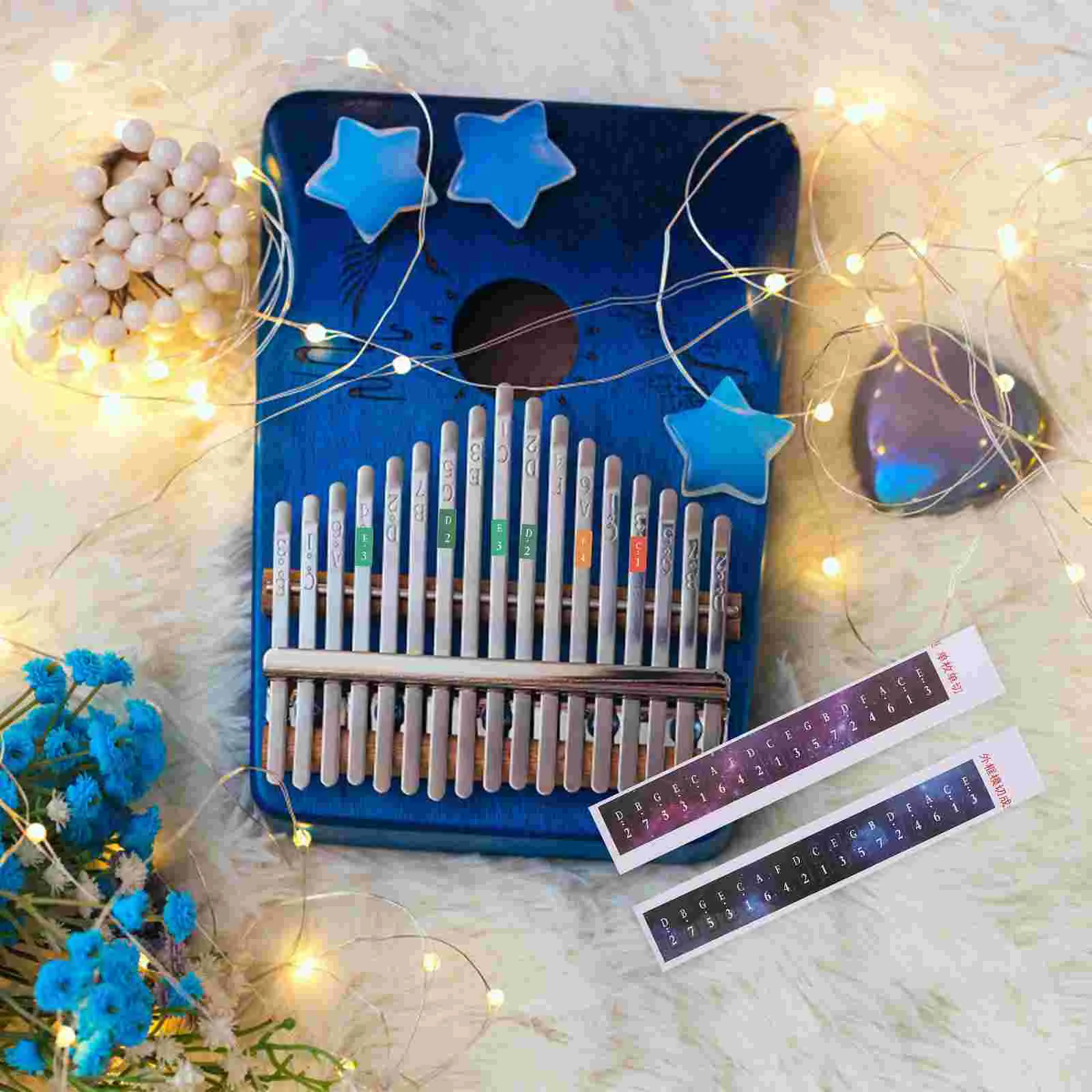 Thumb Piano Stickers Finger Note Transparent Keyboard Accessories Notes Paper Child Kit