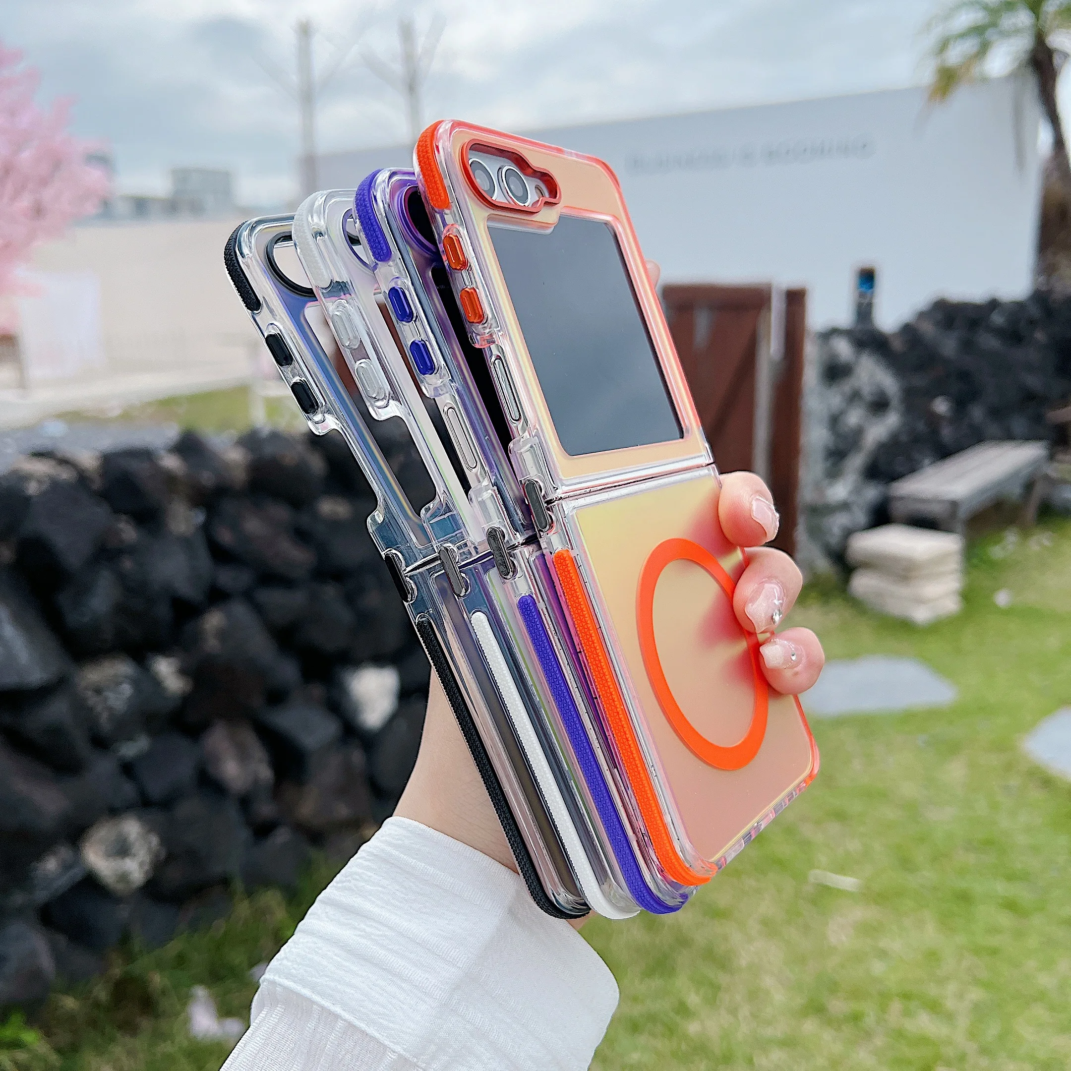 Aurora Gradient Magnetic Matte Shockproof Case Set