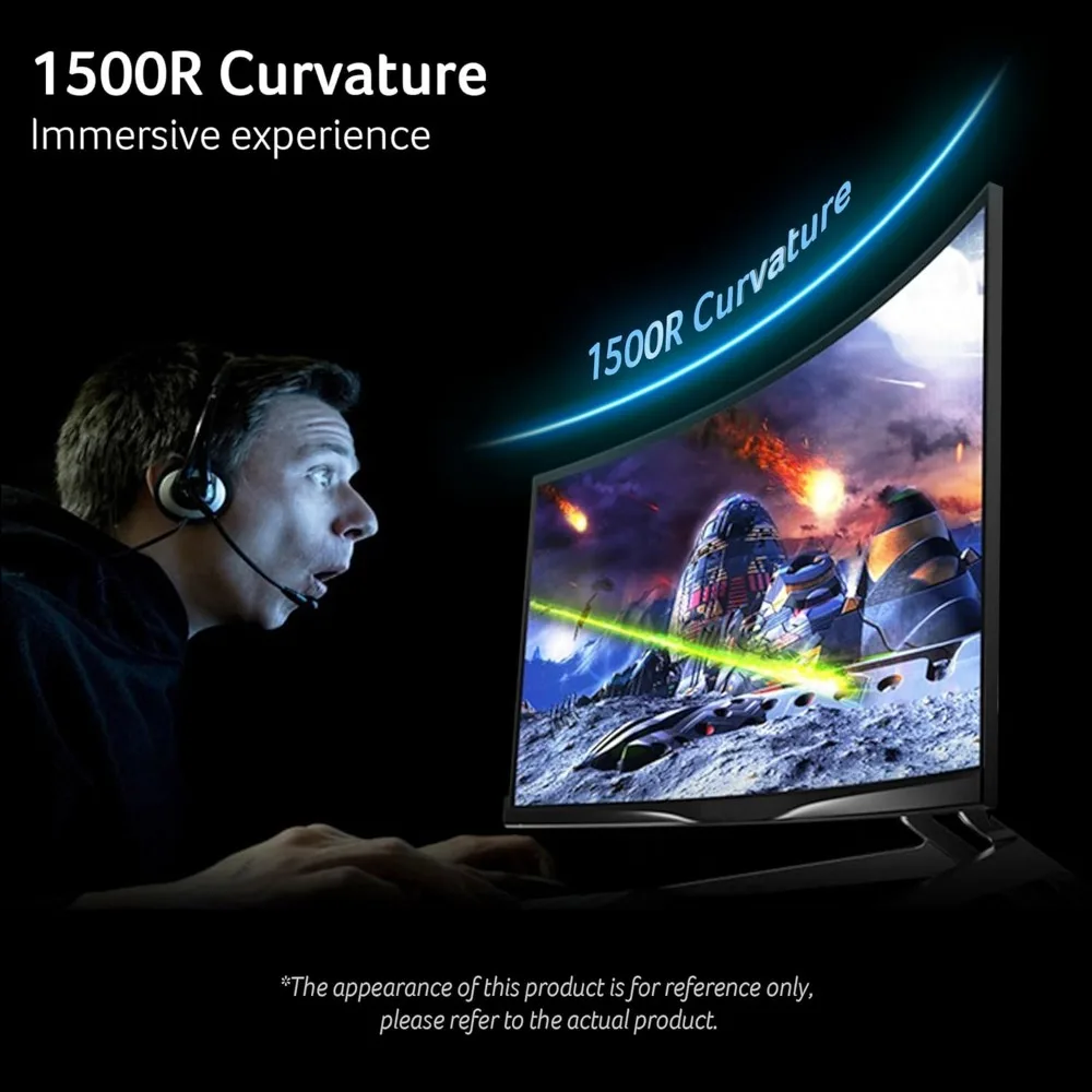 Nitro 34" UWQHD 3440 x 1440 1500R Curved PC Gaming Monitor  AMD FreeSync Premium  Up to 180Hz Refresh 5