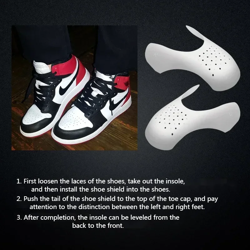 Shoe Protector Shoe Crease Protectors Anti-wrinkle Lightweight Shoe Shield Inserts for Sneakers Crack Toe Cap Support Stretcher