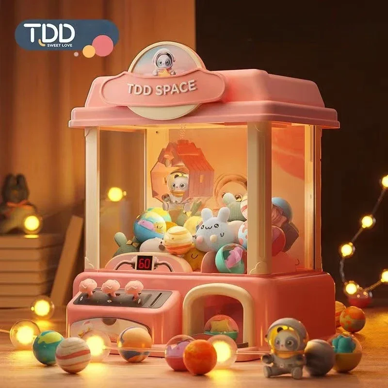 Doll Machine Coin Operated Play Game Mini Claw Catch Toy Machines Dolls Maquina dulces Children Interactive Toys Birthday Gifts 3
