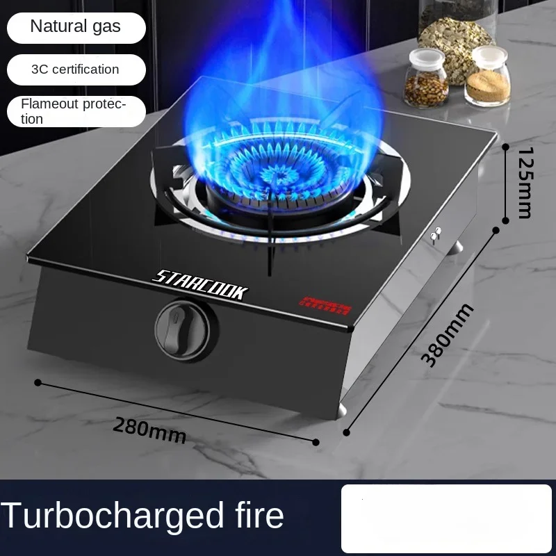 

STARCOOK Gas Stove for Home Use with Powerful Liquid Propane Burner and Single Natural Gas Burner