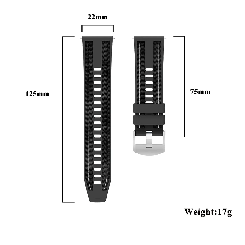 Versatile 22mm Silicone Smartwatch Strap - Premium Accessory