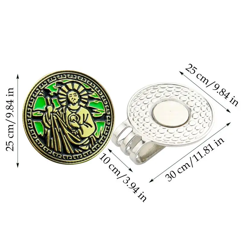 Golfer Ball Marker Funny Saint Jew Jesus Creative Golfer Ball Marker Hat Clip Magnetic Plated Alloy Trendy Decorative Caps