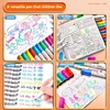 Double Line Outline Pens 12/24 Colors Self-Outline Metallic Markers Glitter Writing Drawing Pen for DIY Art Crafts Scrap Booking 4
