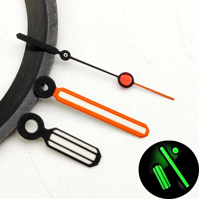 NH35 Heightening Watch Hands Green Luminous Pointer Fit For NH36 NH35 4R35 4R36 7S Movement SKX007 SKX009 SRPD Watch Hand Kit