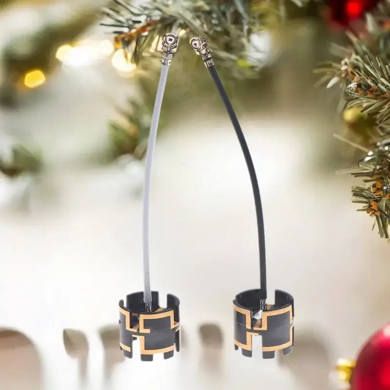 Antenne RF Booster 5cm jaune en plastique métal, adaptée pour amplificateur signal.