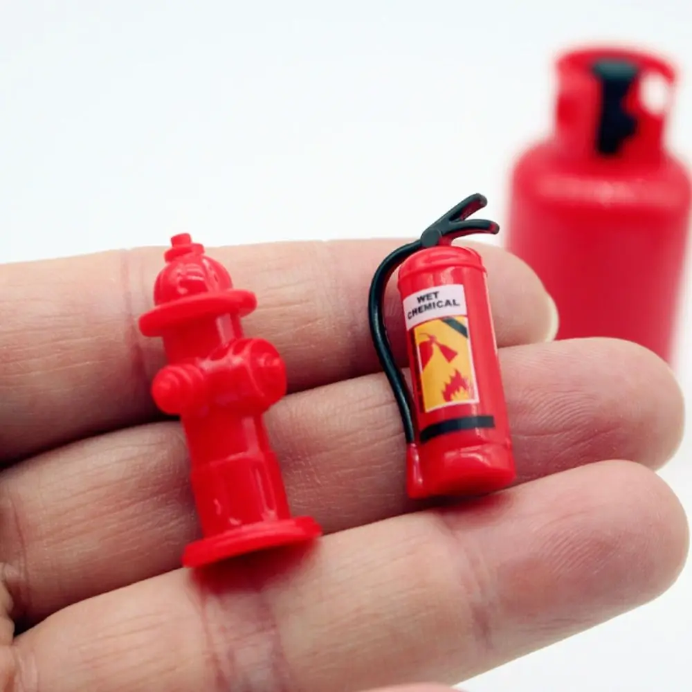 Plastic Dollhouse Mini Fire Extinguisher Acrylic Fire Hydrant Doll Accessories Doll House Decoration for 1/6 And 1/12 Dollhouse 6