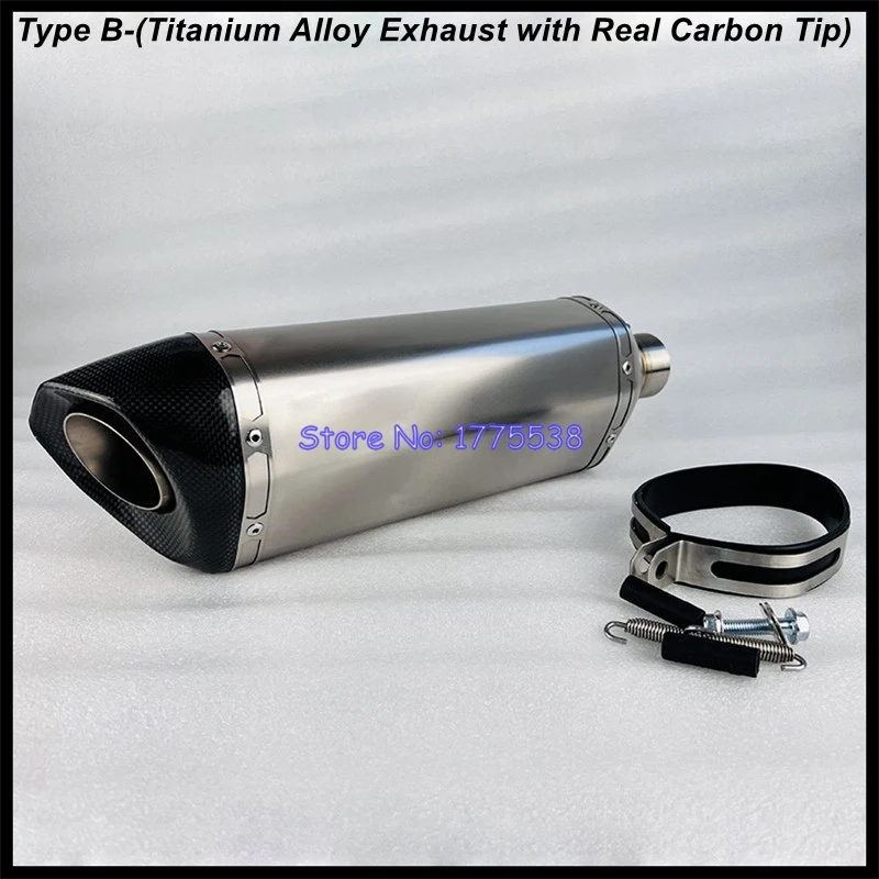 Titanium Alloy 50mm/51mm/54mm/57mm/61mm/63mm/65mm/67mm/70mm Customized Motorcycle Exhaust Muffler Escape for S1000RR CBR1000 FZ1 - Image 5
