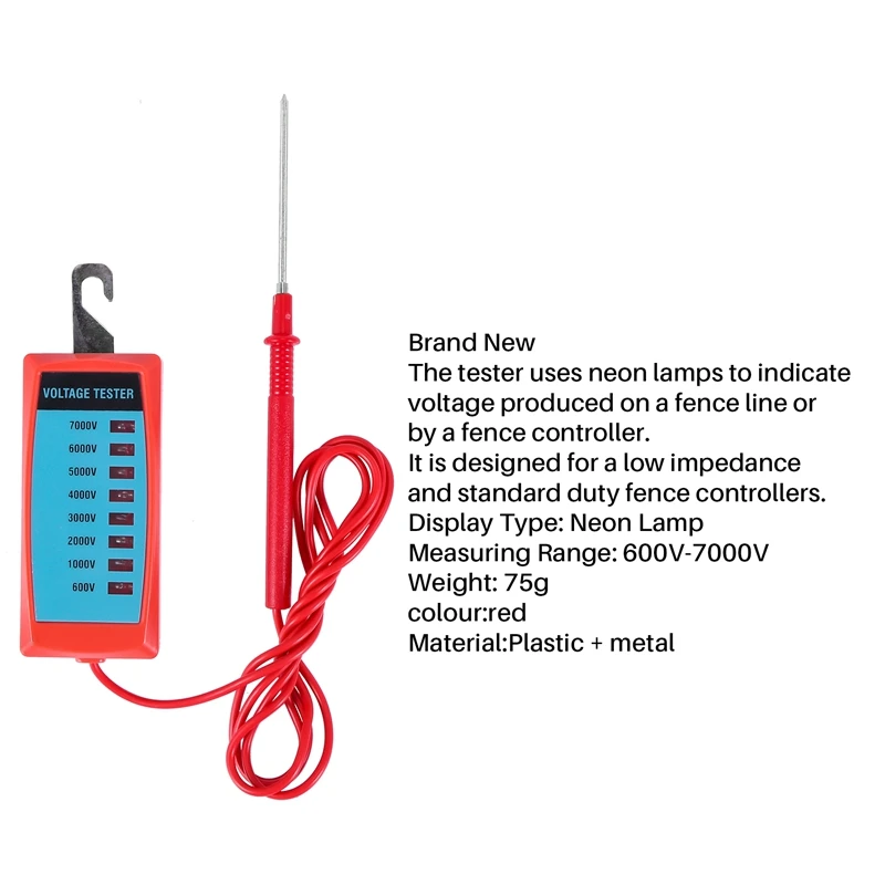 Electric Fence Voltage Tester For Farm Garden Solar Fence Fault 4
