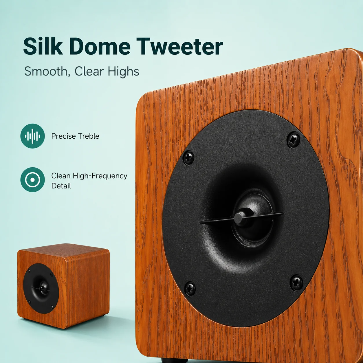 Altoparlante Super Tweeter T1 Altoparlanti driver a cupola in seta da 4 pollici Armadio sigillato con risposta 25KHz per il miglioramento audio del sistema audio HiFi - immagine 2