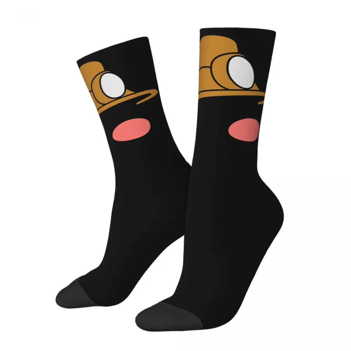 Funny Crazy Sock For Men Guy Classic Hip Hop Harajuku Spelunky Game Happy Seamless Pattern Printed Boys Crew Sock Novelty Gift