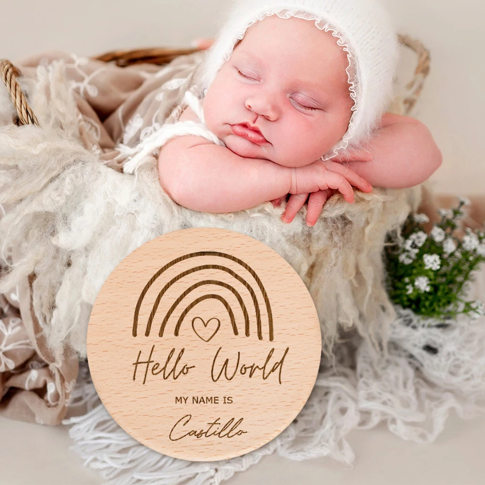 

Birth Stat Sign Personalized for Newborn Baby Baby Announcement Wooden Welcome Sign Hello Baby Arrival Photo Prop