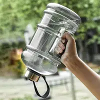1Pcs Durable Gallon Bottle Water Bottle Portable PETG Sports Drink Bottle 2L Large Capacity With Handle Shaker Bottle
