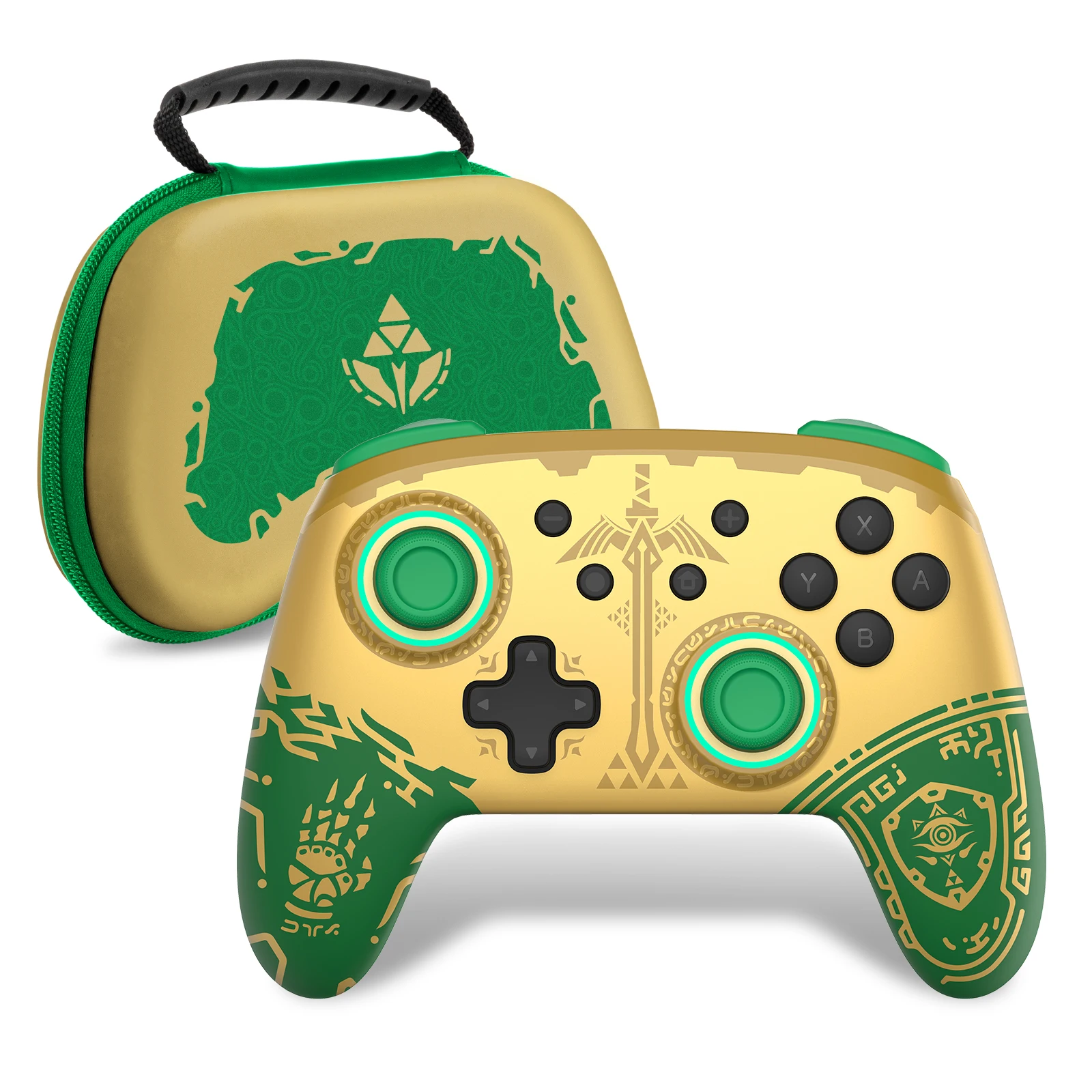 

NEW IINE Golden Joypad Wireless Controller Wake Up Auto Fire Function Compatible For Swtich/Lite/OLED