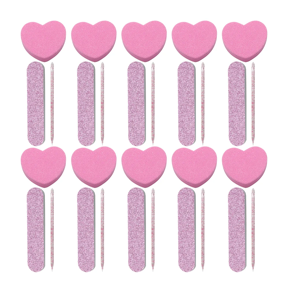 

Nail Buffers Strips Heart Shaped Blocks Nail Sticks Nail Tools Kit Nail Polishing Strips Nail Buffer File Kit Diy Nail Tools