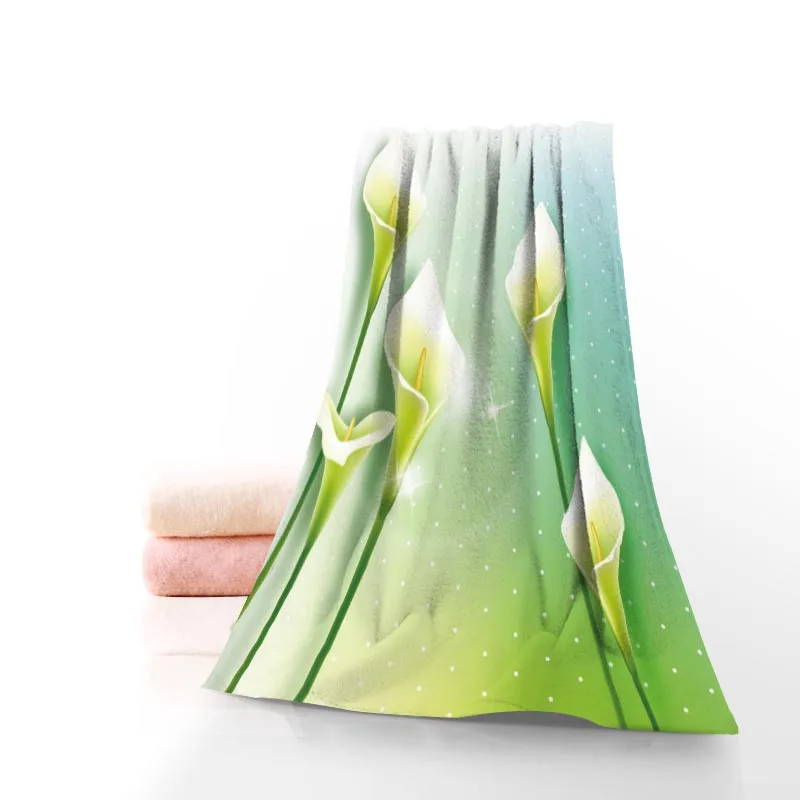 Flowers Calla Lily Towels Microfiber Bath Towels Travel,Beach,Face Towel Creative Towel Size 35X75cm,70X140cm