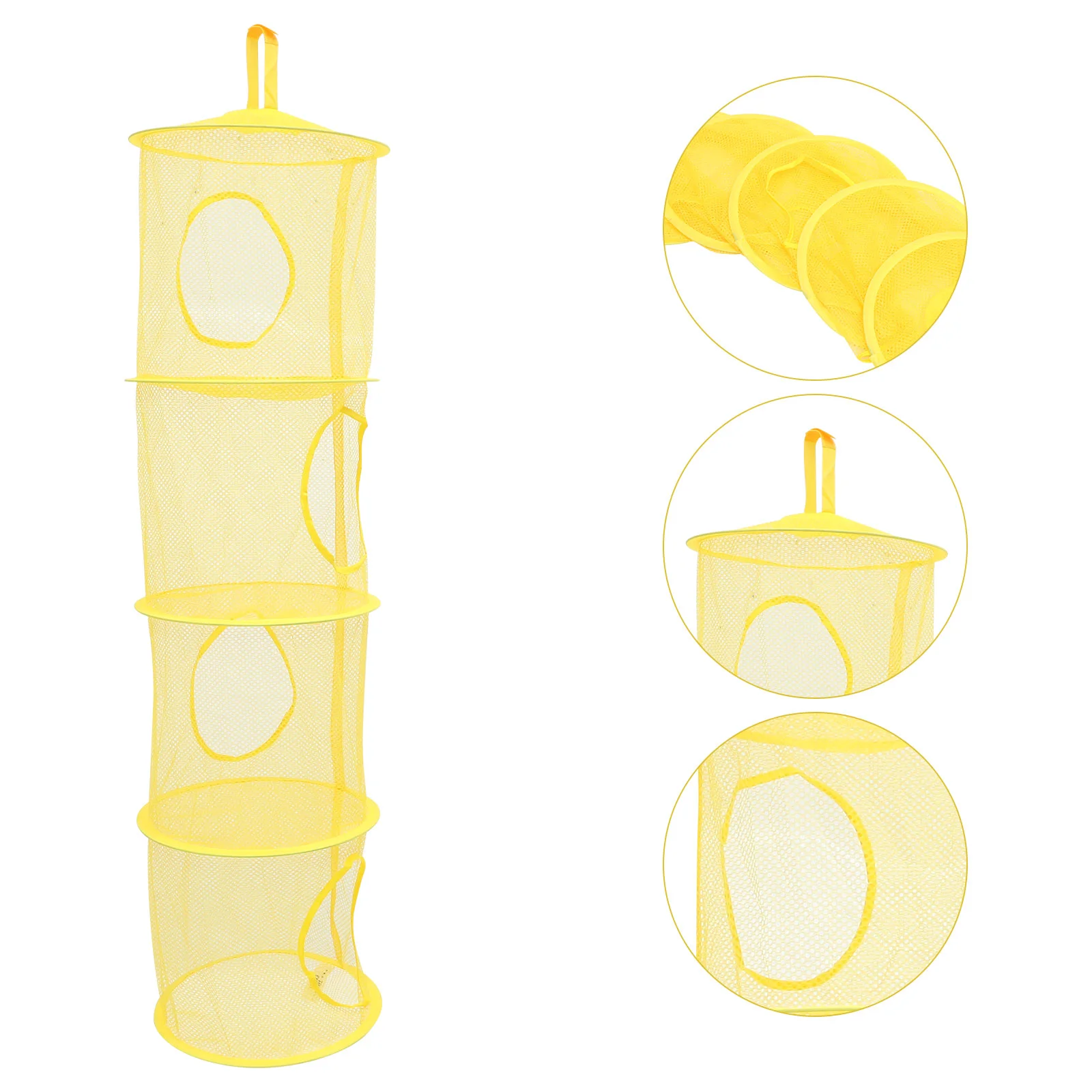 

Hanging Dry Net Four Grid Drying Basket Stuffed Animals Hammock Toy Storage Organizer