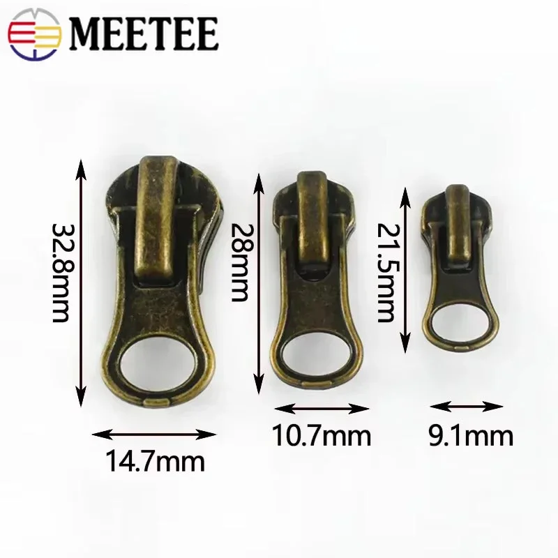 5/10/20Pcs 3#5#8# Repair Zipper Slider for Metal Zippers Coat Tent Zip Closure Puller Head Jacket Zips Lock Accessories for Bags