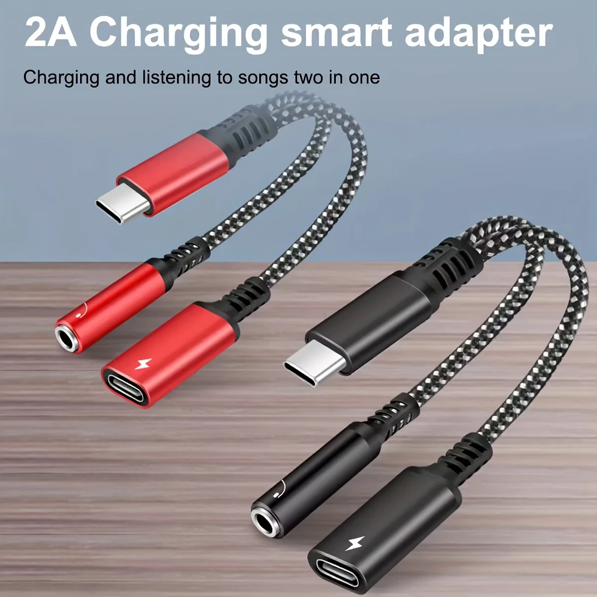 USB-C 타입 C - 3.5mm 헤드폰 및 충전 어댑터 2-in-1 USB C - AUX 오디오 케이블 (이어폰용)