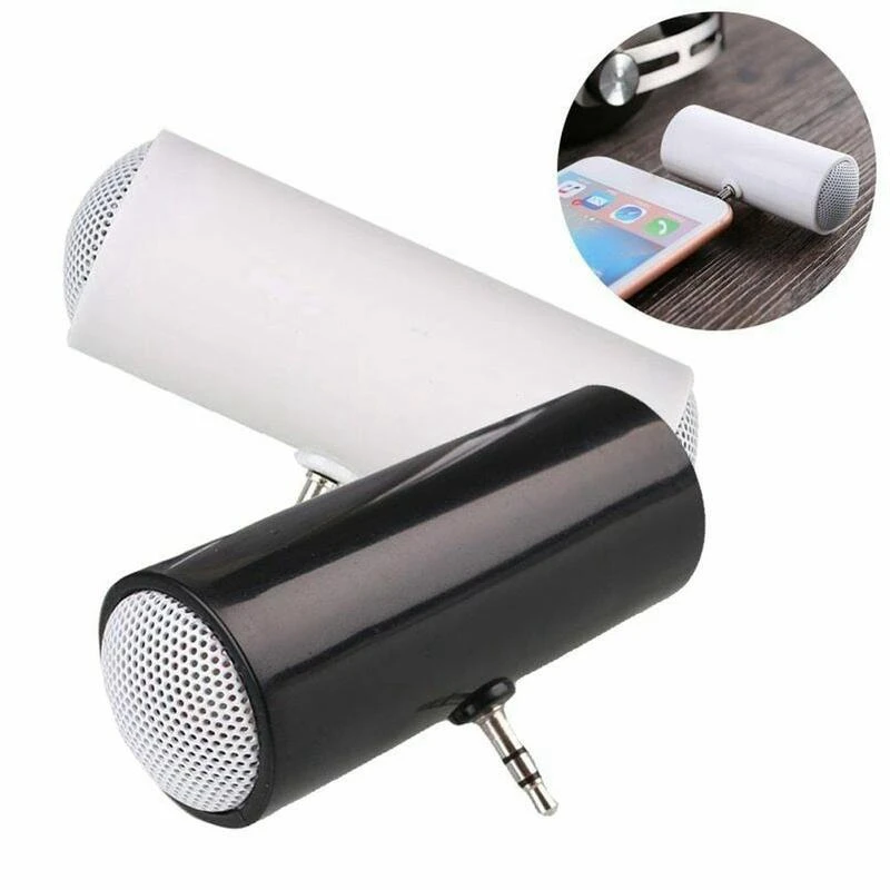 3.5Mm Jack Stereo Mini Speaker Portable MP3 Music Player Speaker Amplifier Loudspeaker For Mobile Phone PC-Black 2X portable speaker audio speakers