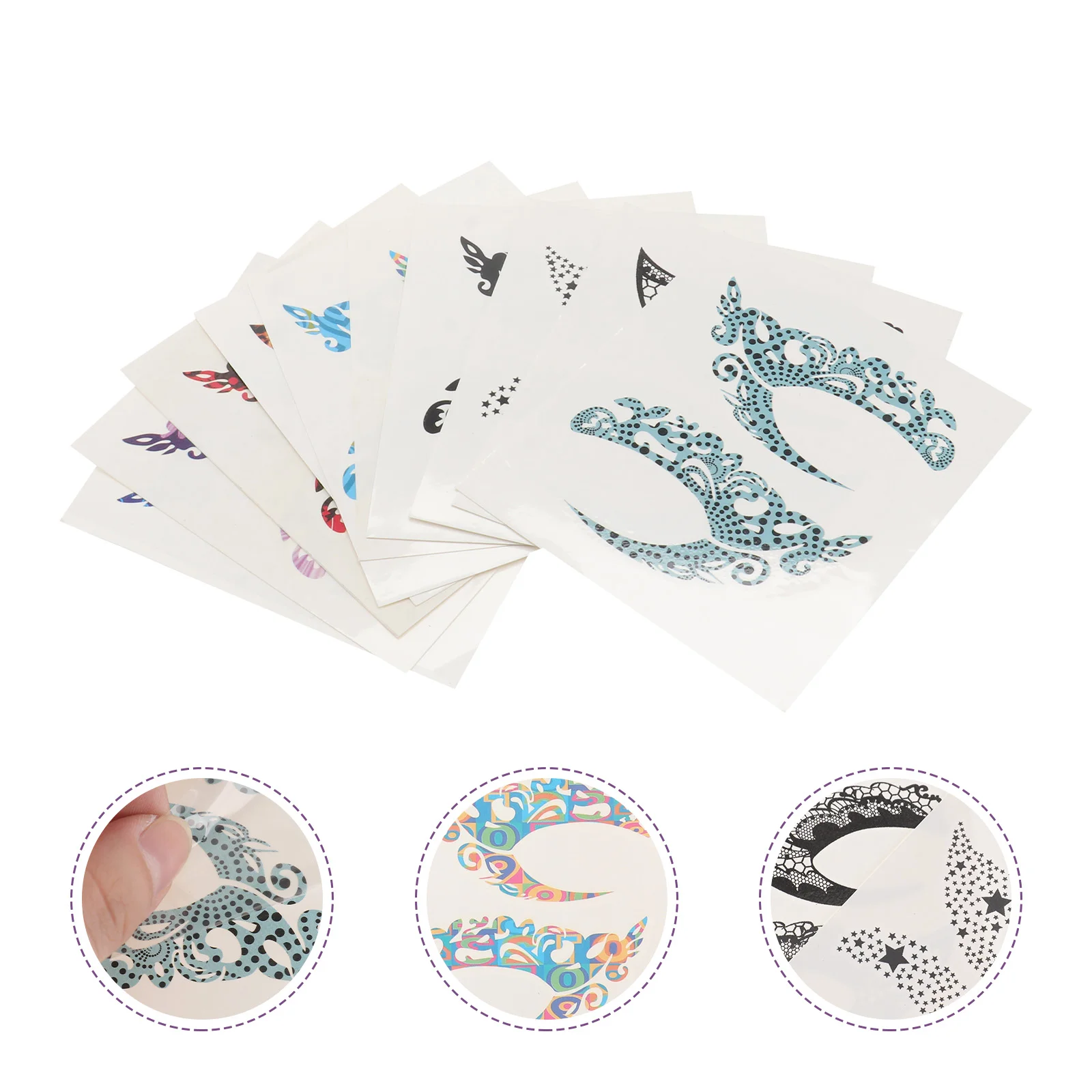 

10 -sheet Eye Patch Child Shimmer Eyeshadow Cat Makeup Sticker Temporary Tattoo