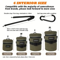 High-quality canvas digital single-lens reflex soft protection camera lens bag carrying bag case and shoulder bag - Image 5