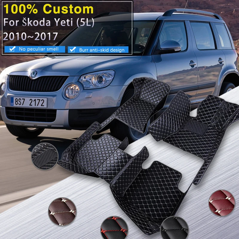 Car Mats For Skoda Yeti 5l 20102017 Leather Floor Mat Auto Carpets
