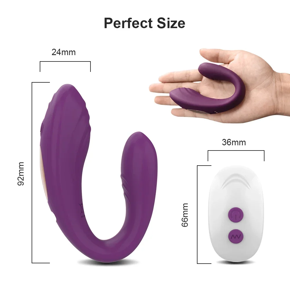 Vibromasseur télécommandé de type U pour femme, vibromasseur féminin 5
