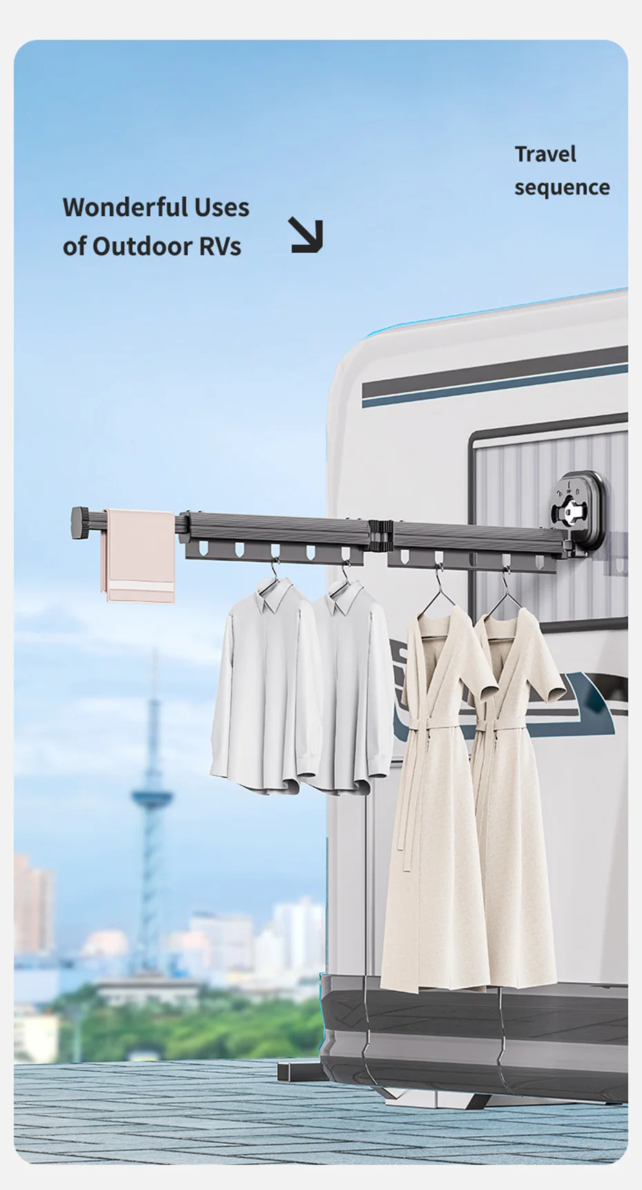 Suction Cup Wall Mount Retractable Clothes Drying Rack - No Drilling Needed
