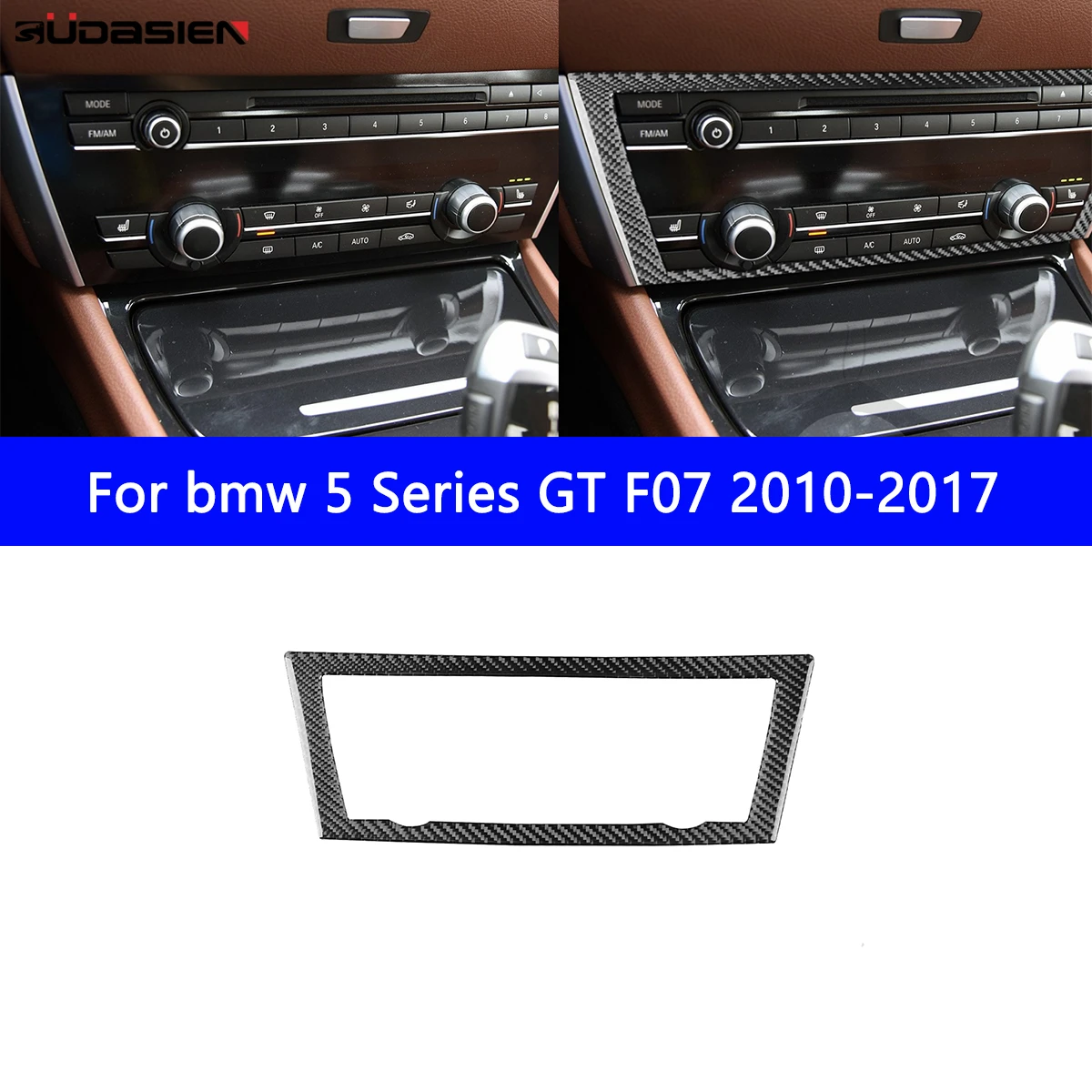 

Suitable for BMW 5 Series GT F07 2010-2017 car interior CD player button panel decoration sticker carbon fiber accessories.