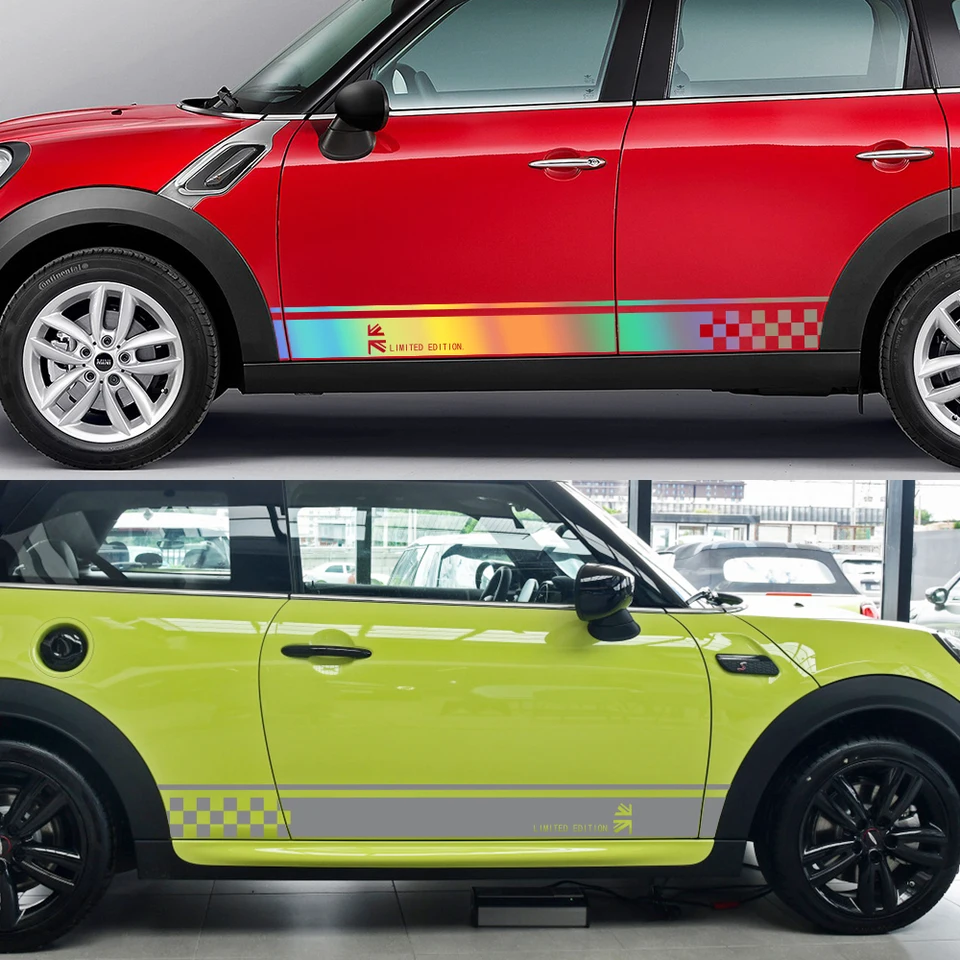 Union Jack vlag deur kant streep Sticker Decal, Fit voor MINI Cooper R56 F56 R50 R53 R55 R57 R58 R59 R60 R61 F55 F60 F54 (zwart