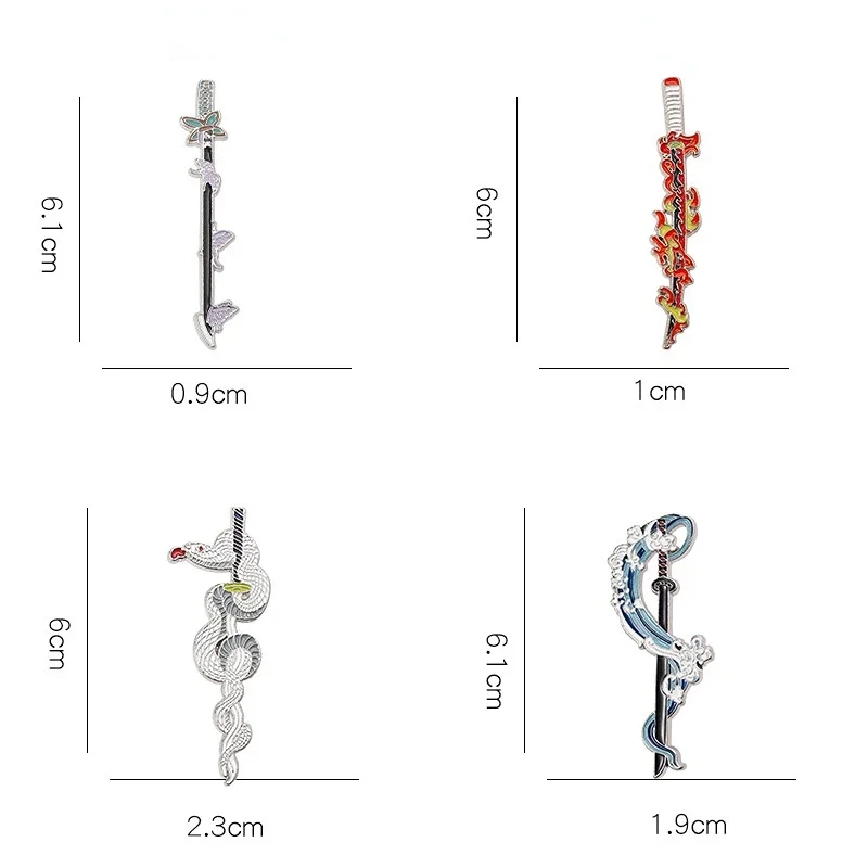Enamel Pins Demon Slayer Katana Badges