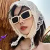 2025 Trendy Lace Headscarf for Women Retro Triangle Hair Scarf Embroidered Lace Wrap Female Neck scarf Sweet Travel Headband