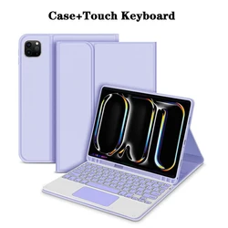 Enhanced Keyboard Case with Detachable Magnetic Cover and Integrated Pencil Holder - French (Purple 3)