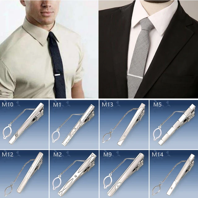 1PC Mens Tie Clips Wedding Daily Business Banquet OL Style Suit Clip Tie  Pins