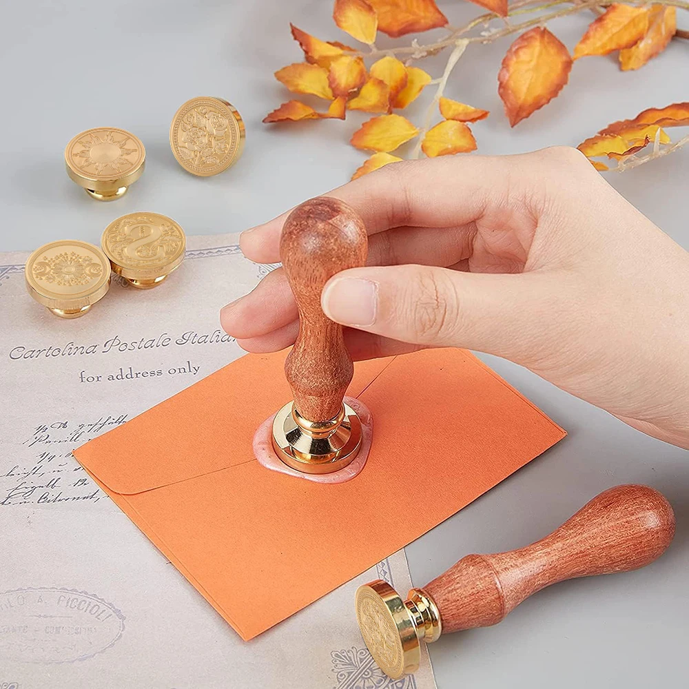 맞춤형 왁스 씰 스탬프, 웨딩 초대장용 이니셜 스탬프, 개인 맞춤형 로고 왁스 스탬프, DIY 봉투 카드 장식